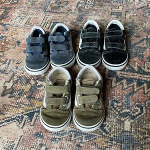 3 x Vans Old Skool V Toddler Shoes size 6 Bundle